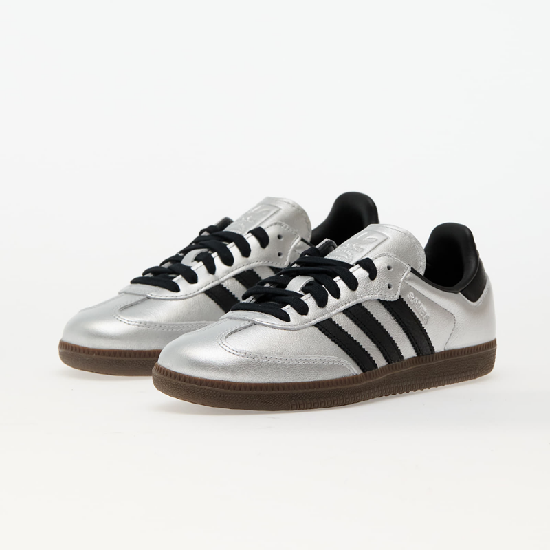 Adidas samba OG argent métallisé en cuir femme - Confortables et sans douleur à la marche